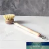 VOGVIGO Natural Wooden Long Handle Pan Pot Brush Dish Bowl Washing Cleaning Brush Household Kitchen Cleaning Tools