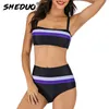 Mulheres Plus Size Gradient Bikini Swimwear Swimsuit Swimsuit Banheira Terno Senhoras Senhoras Swim Roupas 2020 5 XL Y0820