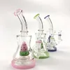 2022 latest arrival 6.7" Hookahs Glass Water Bongs Colorful Pipes Heady Mini Pipe Dab Rigs Small Bubbler Beaker recycle oil rig