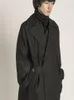 Heren Trench Coats Urban Youth Fashion Losse groot formaat lange diepe zwarte jas eenvoudige reversontwerp windjack