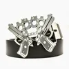 Paski Projekt mody Casual Men Cool Guns Metalowa klamra z kryształami Zachodni kowbojski akcesoria do odzieży męskie prezenty