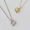 Sprzedawanie naszyjnika CZ 925 Sterling Sier Gold PlATED CYRKON LITTANT W PENDant dla kobiet1273134