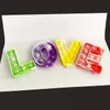 26 lettres / set Faveur de Noël Sensory Fidget Pop Bubble Poppers Kid Puzzle Jouets Porte-clés Alphabet Forme Push Bubbles Lettres Porte-clés Jouet