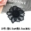 Black lace mesh embroidery flowers Sew On Patches Sewn Applique Sewing Badge Craft Embroidered DIY For Clothes Trousers THY14889