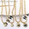 5 stks 2021 Mode Simple Smiley Face Gold Color Bead Chain Ketting Dames Meisjes Luxe Cadeau voor haar