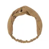 Kvinnor Headband Cross Top Knot Elastic Hair Bands Soft Solid Färg Tjejer Hårband Hårtillbehör Twisted Knotted Headwrap