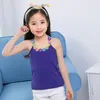 女の子タンクトップ夏の子供のシャツTシャツキャンディーカラー下部ノースリーブキッズティーベビーアンダーシャツ20220224 Q2