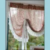 Curtain & Drapes Home Deco El Supplies Garden American Floral Roman Curtains For Kitchen Bathroom Door Short Pl Up Elegant Window Valance De