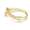 Linkkette Gold Silber Farbe geöffneter quadratischer Zirkon -Charmalme Armband ICED BLING BAGUETTE CZ BAND für Männer Frauen Luxusschmuck 3673806
