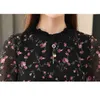 Autumn Elegant Floral Long Sleeve Chiffon Blouse Women Plus Size Ladies Tops Office Lady Printing Women's Shirts 10670 210521