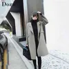 Women Autumn Winter Chic Lady Woolen Coat Female Mid-Long Elegant Korean Style Slim Outerwear s Abrigo Mujer 210515