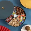 NEW1 PC 5 Compartment Food Storage Plates Multi-function Dried Fruit Snack Tray Appetizer Serving Platter Party Candy Pastry RRF12177