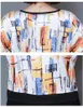 Zomer Dames Blouses Blouse Plus Size Tops Print Chiffon Blouse Korte Mouwen SHIRTS S Kleding 4545 50 210506