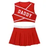 iiniim Women's Sets Adult Charming Cheerleader Cosplay Stage Costume Dancewear Competition Crop Top with Mini Pleated Skirt 210730