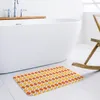 Cushion/Decorative Pillow Orange Yellow Diamond Tile Pattern Doormat Non-slip Rug Soft Bath Mats Bathroom Supplies Carpet Living Room