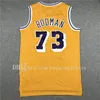 Вышивка винтажная майка Purple 73# Rodmanjersey Scottie# 33 Pippen Jerseys Dennis 91# Rodman Jersey White Black Red Спортивные рубашки сшиты