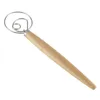 Stainless Steel Egg Tools Beater 13 Inch Bread Dough Tool Baking Accessories Danish Whisk Stick Kitchen Gadgets Oak Wood Handle RH2518