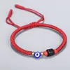 Hot Bracelet Hand Woven Diamond Knot Red Rope Eye Bracelet Creative Pull Copper Bead Hand Rope Female