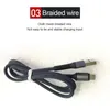 2.4a Laddningsdata Aluminium Shell Nylon Braid Type-C Micro USB-kablar Cord för Android Samsung Huawei laddare synkronisera kabel 1m