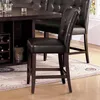 US Stock ACME Danville Counter Height Chair Furniture (Set-2) in Espresso PU & Walnut a09 a552548