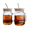 DHL Bamboo Cap Lids 70mm 88mm Bamboo Mason Jar Lids with Straw Hole and Silicone Seal Sxjun12