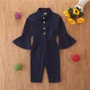 Ins girls jumpsuit kids designer clothes girls romper fashion long sleeve trousers girls clothes kids clothes A7258 307 K2