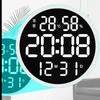 Orologi da Parete Orologio Digitale Elettronico LED Luminoso Grande Temperatura E Umidità Design Moderno 12 Pollici