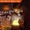 Topoch Touch Sensor Light LED Night Lamp AAA Battery Powered 7 Colors 2 Modes Kawaii Mini Cute Cat Shaped Pat Soft Silicone Nightlight for Kids Toy Gift Room Decor