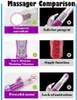 NXY Vibrators ABS Silicone 12 Multi-Speed Electric Massager Powerful Personal Thrusting Wand Massage Cordless Waterproof Wireless USB Rechargeable for 0105