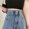 SURMIITRO Fashion Summer Blue Black Denim Shorts Women Korean Style High Waist Jeans Female Short Pants 210712