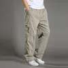 Pantaloni casual da uomo alla moda Pantaloni multitasche in vita elastica da uomo Pantaloni cargo larghi e larghi da jogging di grandi dimensioni 6XL