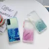 Marble Style Gradients Glitter Shockproof Cases For Samsung Galaxy S21 Plus S20FE S20 Note 20 Ultra A32 A52 A72 A21S A31 A51 Clear Acrylic Back Case Cover