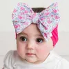 Baby Girls Цветочные галстуки Окрашенные повязки, находящиеся навязки, большие лук для волос Bowknot Богемные младенческие повязки новорожденных
