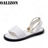 Sandalo Pantofole Leopard Print Summer Women Scarpe con perline in metallo Lady Flats Flip Flop Casual Flat Slingback