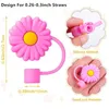 Creative Silicone Straw Tips Skydd Återanvändbar Drickande Dust Cap Splash Proof Plugs Locks Anti-Damm Tips för 7-8 mm Straws CCF6705