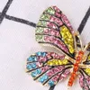 Pins, Brooches Beadsland Alloy Inlaid Rhinestone Brooch Butterfly Modeling Fashionable High-end Clothing Accessories Pin Woman Gift MM-981