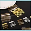 Headbands Smycken5PCS / Parti 5TEETH 10TEETH Combs Aessories for Bride Pins Clips Headdress DIY Makeing Wedding Hair Smycken Drop Leverans 2021