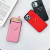 디자이너 카드 슬롯 폰 케이스 Universal Headphone Sleeve Coin Purse Wallet Case for iPhone 15 Pro Max 14 13 12 11 xs x xr 8p 15 플러스 뒷 표지 2 피스 슈트 카드 홀더