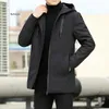 Männer Jacken Männer Herbst Winter Jacke Graben Mantel Casual Verdicken Warme Kapuzen Männlichen Windjacke Oberbekleidung Mann 6Xl