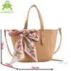 Evening Bags Fashion Ribbon Handbag For Women High Quality Soft Pu Leather Shoulder Bag 2021 Luxury Designer Son And Mother Messenger