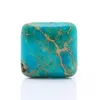 Shinygem 14 * 14 мм шарм квадратная форма морской осадок Ясперс натуральные синие текстуры камень свободный шарик для DIY ювелирных изделий изготовления 20 шт.