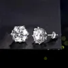 Attagems الكلاسيكية 100٪ 925 فضة 2.0ct moissanite الأحجار الكريمة الذكرى الزفاف أقراط غرامة مجوهرات هدية بالجملة