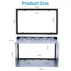 Universal Car Radio Fascia Installation Kit 173*98mm Double Din Stereo Frame Panel Dash Kit Silver OEM Style