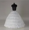 Vestido de Ball Grandes Penas Paisagens Branco 6 Hoops Underskirt Buffy para Quinceanera Vestido Crinoline Plus Size Acessórios Do Casamento Nupcial