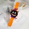 Halloween Slap Bracelet Party Decoration Bat Pumpkin Ghost Shape Series Clap Plush Pat Hand Circle Toy Bangle ZC473