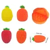 Silicone Pineapple Pencil Case Bubble Fidget Leksaker Sensory Anti-Stress Enkel Dimmer Game Stationery Storage Bag för barn