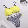 Zestaw bikinis MUOLUX 2022 Seksowne tankowane bikini nadruk vintage dwuczęściowy stroje kąpielowe kobiety Backless Retro Swimsuit Letni kostium kąpielowy