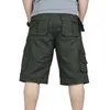 Cargo Shorts Men Summer Casual Beach Cotton Masculino Plus Size 46 Multi-Pocket Baggy Overall Short Trousers Men's