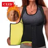 CXZD 여성 사우나 조끼 체중 감량 용 배지 뚱뚱한 버너 슬리밍 shapewear 뜨거운 열계 셰이퍼 땀 윗부분