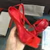 Designer-Flip Flop STRETCH SANDALS luxury fashion dress shoes bridal wedding shoe high heels women Ankle-strap sandal